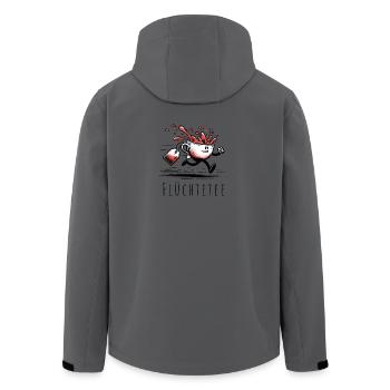flüchtetee wortspiel tee früchte - Recycelte Männer Softshell-Jacke von Stanley/Stella - Anthrazit - Hinten - AI Model Male 185 light (185cm)