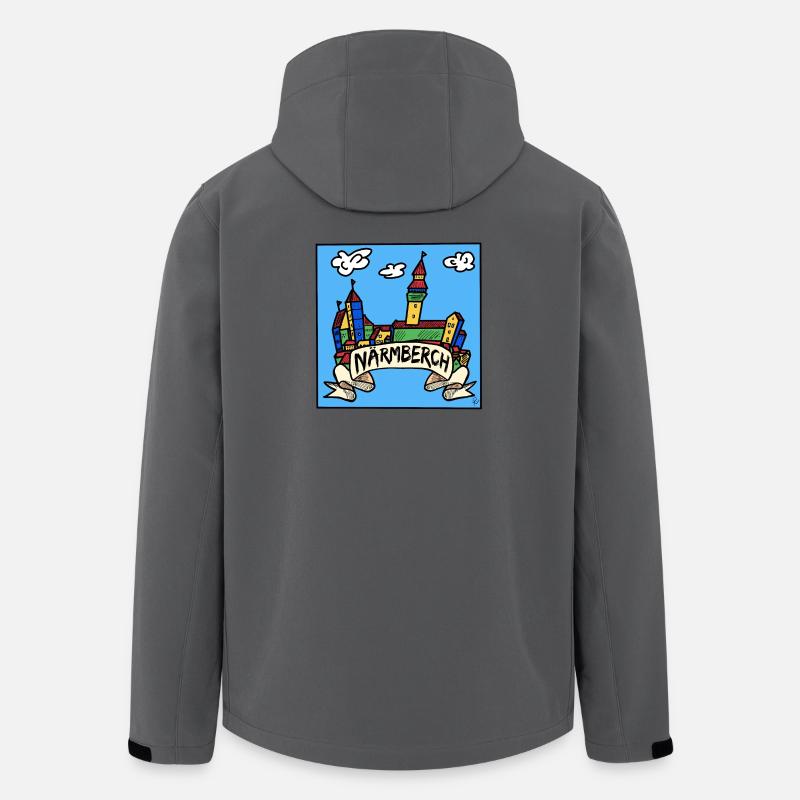 Närmberch - Pop-Art - Fränkisch - Recycelte Männer Softshell-Jacke von Stanley/Stella - Anthrazit