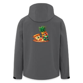 Pizza Hawaii - Recycelte Männer Softshell-Jacke von Stanley/Stella - Anthrazit - Hinten - AI Model Male 185 light (185cm)