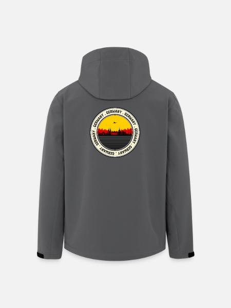 Germany Sunset Skyline Seal - Men’s Recycled Softshell Jacket by Stanley/Stella - anthracite