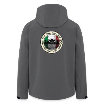 Rome Italy - Men’s Recycled Softshell Jacket by Stanley/Stella - anthracite - Back - AI Model Male 185 light (185cm)