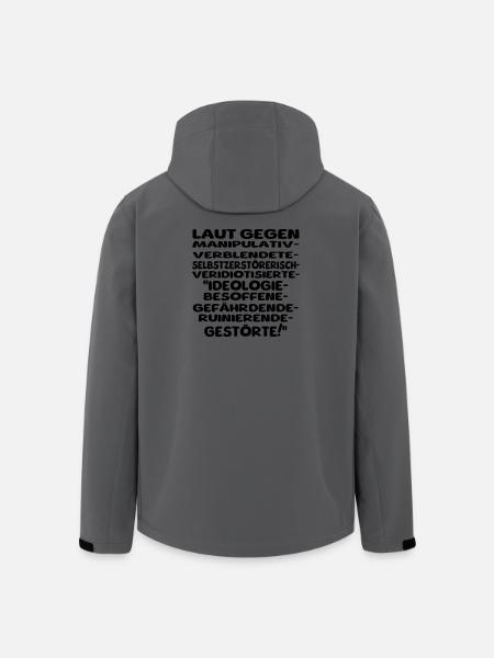 laut gegen schlechtes II - Recycelte Männer Softshell-Jacke von Stanley/Stella - Anthrazit