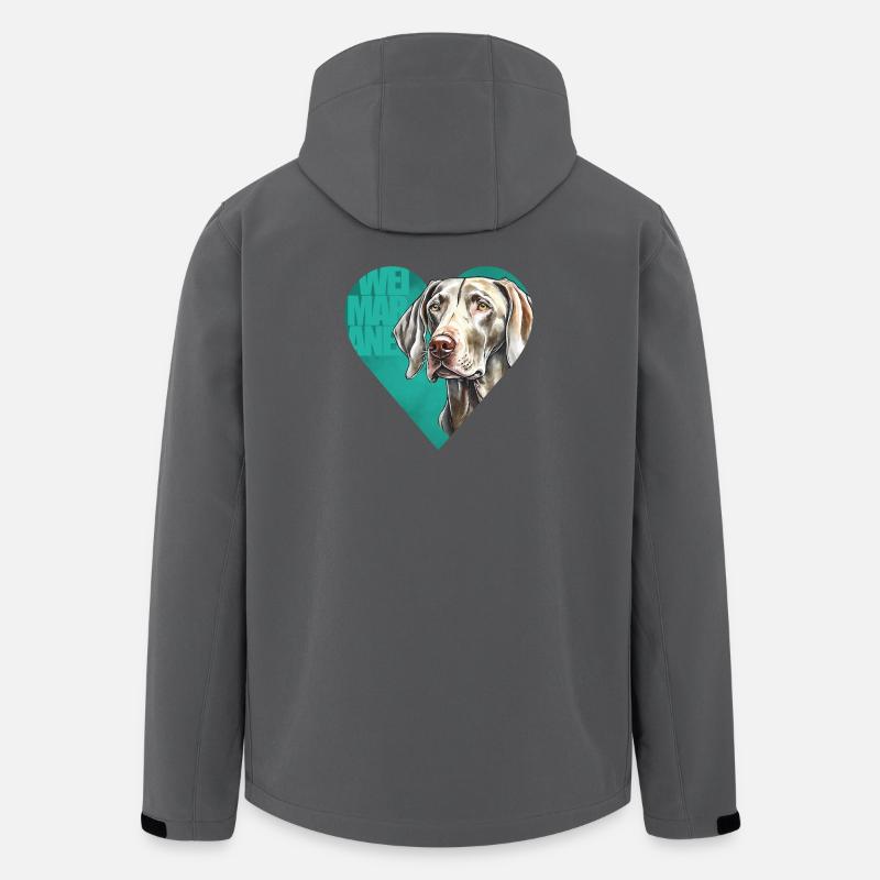 Weimaraner Portrait - Recycelte Männer Softshell-Jacke von Stanley/Stella - Anthrazit