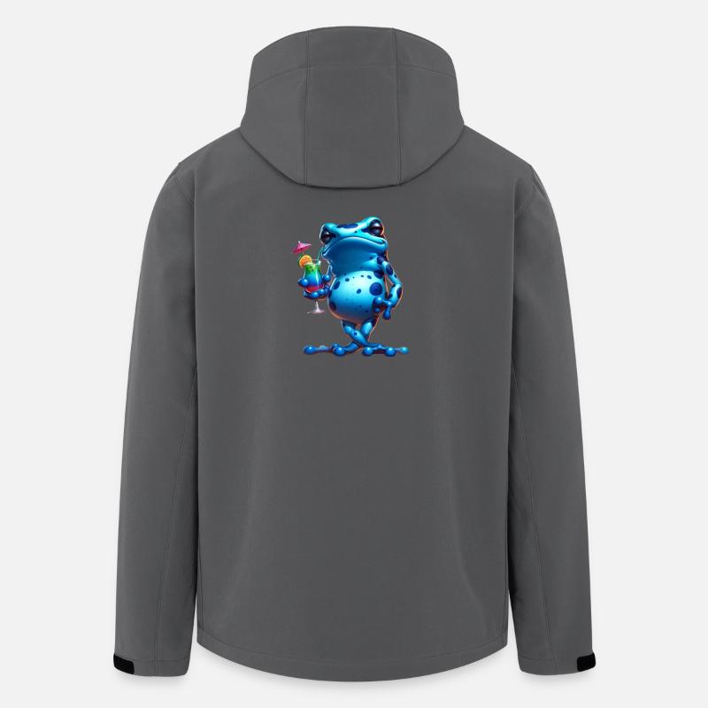 Pfeilgiftfrosch Frosch Design - Recycelte Männer Softshell-Jacke von Stanley/Stella - Anthrazit