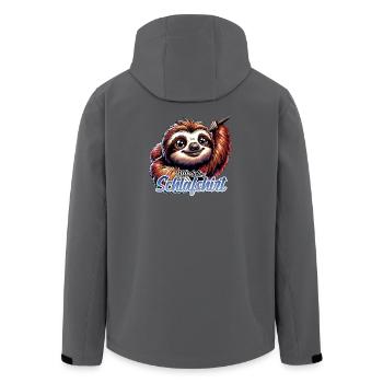 Offizielles Schlafshirt - Recycelte Männer Softshell-Jacke von Stanley/Stella - Anthrazit - Hinten - AI Model Male 185 light (185cm)
