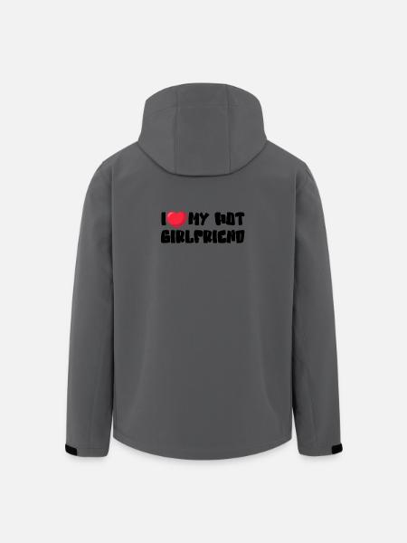 I Love My Hot Girlfriend - Recycelte Männer Softshell-Jacke von Stanley/Stella - Anthrazit