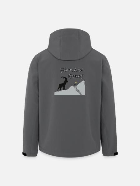 Envie de la montagne ! Pour les randonneurs et les amoureux de la nature... - Veste softshell homme en polyester recyclé Stanley/Stella - charbon