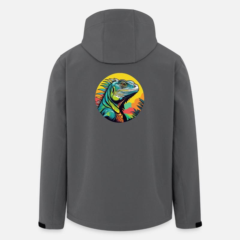 Leguan-Kunst - Recycelte Männer Softshell-Jacke von Stanley/Stella - Anthrazit