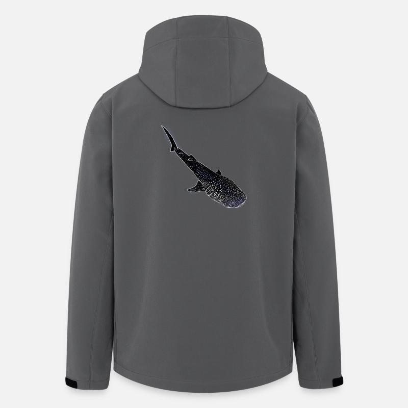 Walhai Leuchtende Silhouette - Recycelte Männer Softshell-Jacke von Stanley/Stella - Anthrazit
