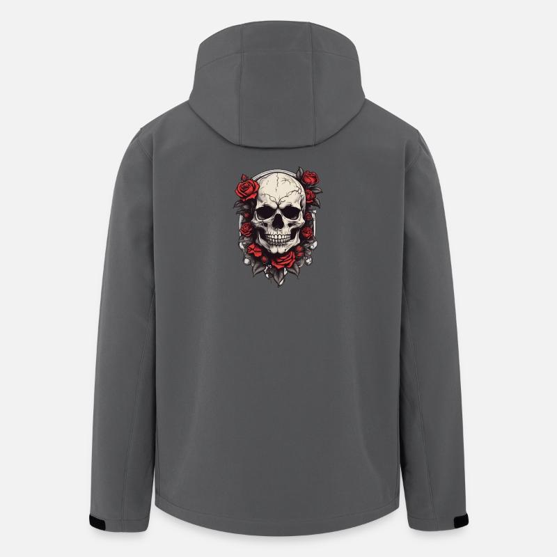 Rosen Schädel Floral Tattoo - Recycelte Männer Softshell-Jacke von Stanley/Stella - Anthrazit