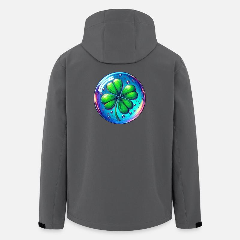 Vierblättriges Kleeblatt - Recycelte Männer Softshell-Jacke von Stanley/Stella - Anthrazit