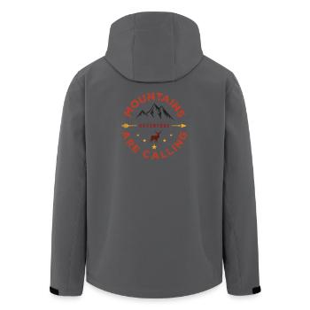 Die Berge rufen - Outdoor-Abenteuer - Recycelte Männer Softshell-Jacke von Stanley/Stella - Anthrazit - Hinten - AI Model Male 185 light (185cm)