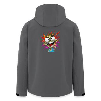 Personnage Dessin Urban Cartoon -Tagueur/Graffeur - Veste softshell homme en polyester recyclé Stanley/Stella - charbon - Dos - AI Model Male 185 light (185cm)