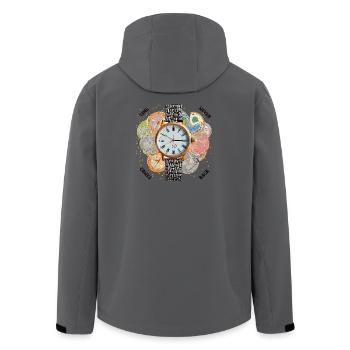 Le temps ne revient jamais. - Veste softshell homme en polyester recyclé Stanley/Stella - charbon - Dos - AI Model Male 185 light (185cm)