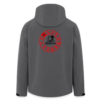 Twelve signs zodiac sign Aquarius Aquarius - Men’s Recycled Softshell Jacket by Stanley/Stella - anthracite - Back - AI Model Male 185 light (185cm)