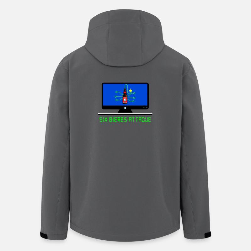 Sechs Biere attackieren - Recycelte Männer Softshell-Jacke von Stanley/Stella - Anthrazit