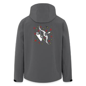 Sagittarius color - Men’s Recycled Softshell Jacket by Stanley/Stella - anthracite - Back - AI Model Male 185 light (185cm)