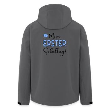 Mein erster Schultag SCHULBEGINN - Recycelte Männer Softshell-Jacke von Stanley/Stella - Anthrazit - Hinten - AI Model Male 185 light (185cm)