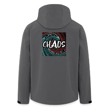 CHAOS - Recycelte Männer Softshell-Jacke von Stanley/Stella - Anthrazit - Hinten - AI Model Male 185 light (185cm)