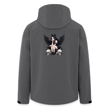 Dunkle Gothic Gothic Fee mit Flügeln - Recycelte Männer Softshell-Jacke von Stanley/Stella - Anthrazit - Hinten - AI Model Male 185 light (185cm)