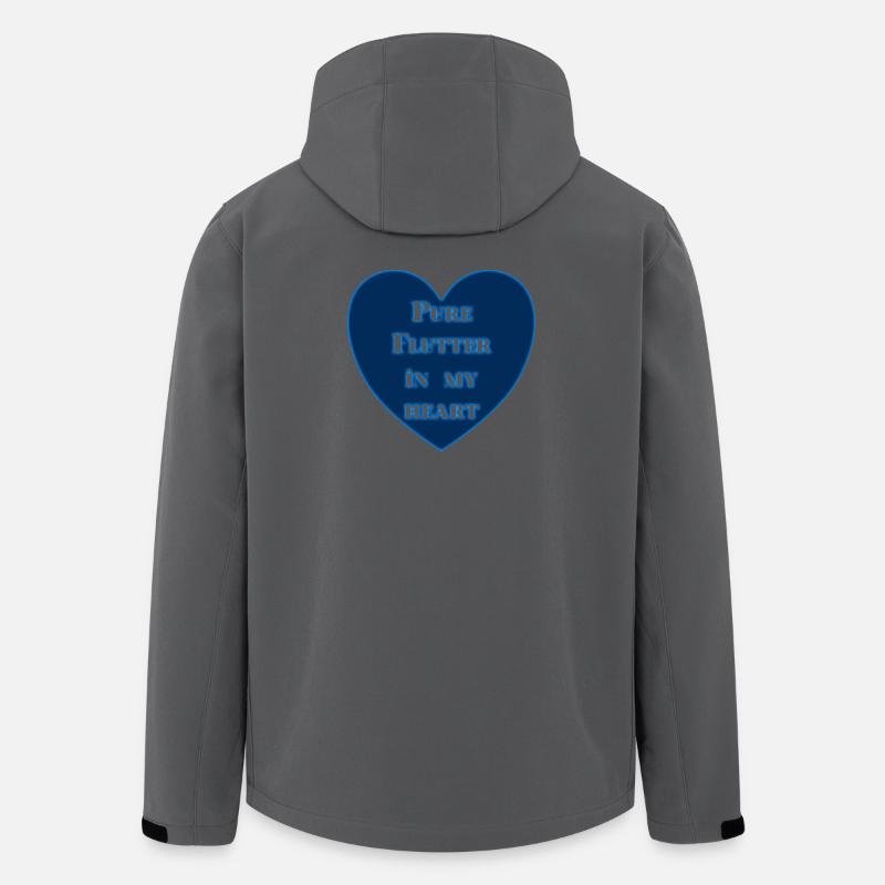Pure Flutter In My Heart - Recycelte Männer Softshell-Jacke von Stanley/Stella - Anthrazit
