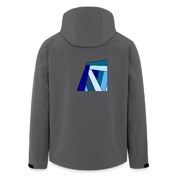 carre colore bleu - Veste softshell homme en polyester recyclé Stanley/Stella - charbon - Dos - AI Model Male 185 light (185cm)