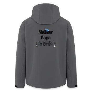 Meilleur Papa du Monde - Veste softshell homme en polyester recyclé Stanley/Stella - charbon - Dos - AI Model Male 185 light (185cm)