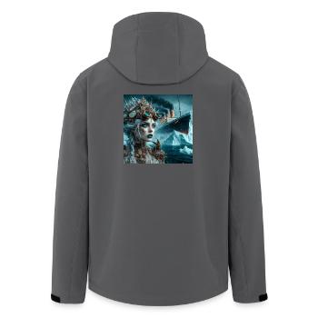 Sirène Steampunk Titanic - Veste softshell homme en polyester recyclé Stanley/Stella - charbon - Dos - AI Model Male 185 light (185cm)