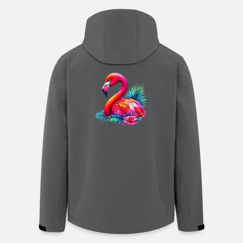 Flamingo - Recycelte Männer Softshell-Jacke von Stanley/Stella - Anthrazit