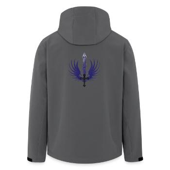 Nachtflügel Fackel Ranken - Recycelte Männer Softshell-Jacke von Stanley/Stella - Anthrazit - Hinten - AI Model Male 185 light (185cm)