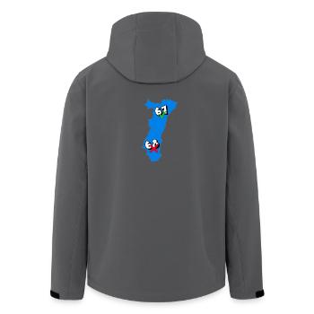 Région Alsace - Veste softshell homme en polyester recyclé Stanley/Stella - charbon - Dos - AI Model Male 185 light (185cm)