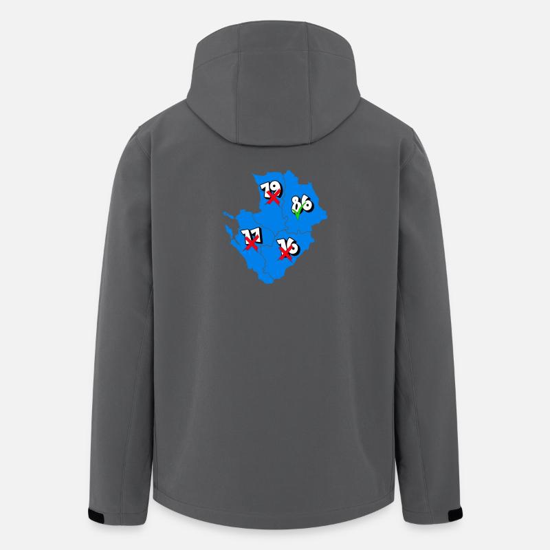 Région Poitou-Charentes - Veste softshell homme en polyester recyclé Stanley/Stella - charbon