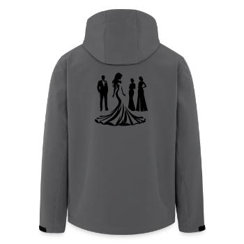 Braut - Recycelte Männer Softshell-Jacke von Stanley/Stella - Anthrazit - Hinten - AI Model Male 185 light (185cm)