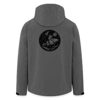 Bullrun Stock Exchange Shares Crypto Bitcoin - Men’s Recycled Softshell Jacket by Stanley/Stella - anthracite - Back - AI Model Male 185 light (185cm)