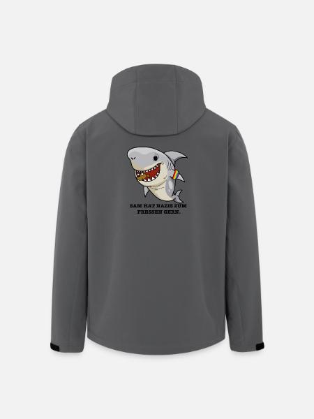 Hai hasst Nazis - Recycelte Männer Softshell-Jacke von Stanley/Stella - Anthrazit