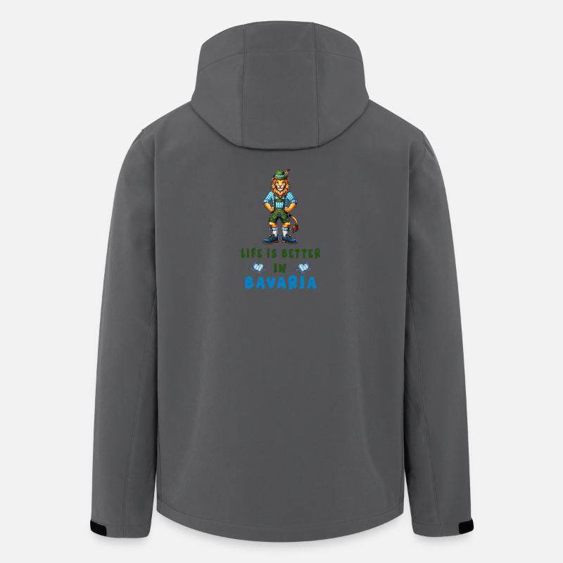 Bayerischer Löwe - Recycelte Männer Softshell-Jacke von Stanley/Stella - Anthrazit