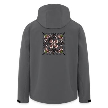 Folkloric Mandala - Men’s Recycled Softshell Jacket by Stanley/Stella - anthracite - Back - AI Model Male 185 light (185cm)