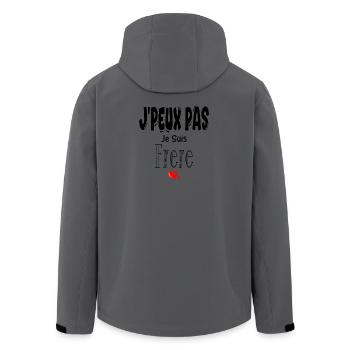 J'Peux Pas Je suis Frère - Veste softshell homme en polyester recyclé Stanley/Stella - charbon - Dos - AI Model Male 185 light (185cm)