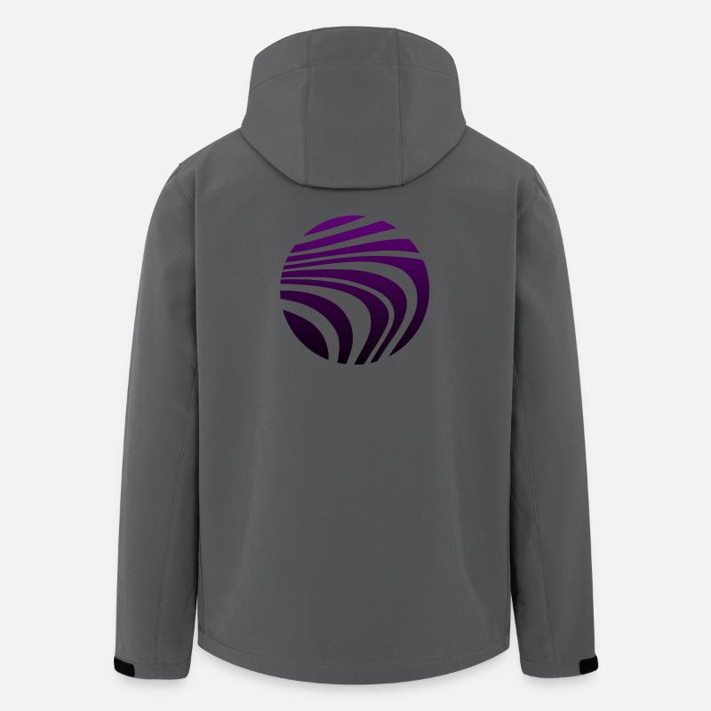 Psychedelic Pattern Violet Gradient - Men’s Recycled Softshell Jacket by Stanley/Stella - anthracite