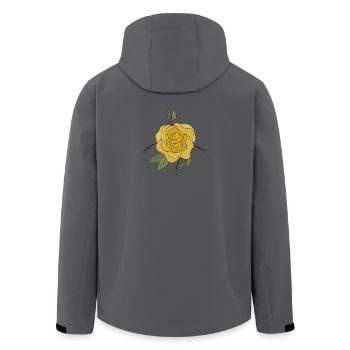 Gelbe Blume - Recycelte Männer Softshell-Jacke von Stanley/Stella - Anthrazit - Hinten - AI Model Male 185 light (185cm)