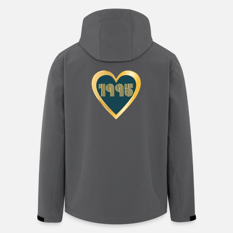 ANNÉE DU CŒUR 1995 - Veste softshell homme en polyester recyclé Stanley/Stella - charbon