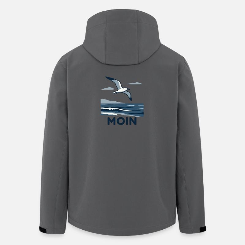 Moin Möwe - Recycelte Männer Softshell-Jacke von Stanley/Stella - Anthrazit