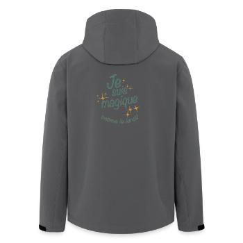 Magisch auch am Montag - Recycelte Männer Softshell-Jacke von Stanley/Stella - Anthrazit - Hinten - AI Model Male 185 light (185cm)