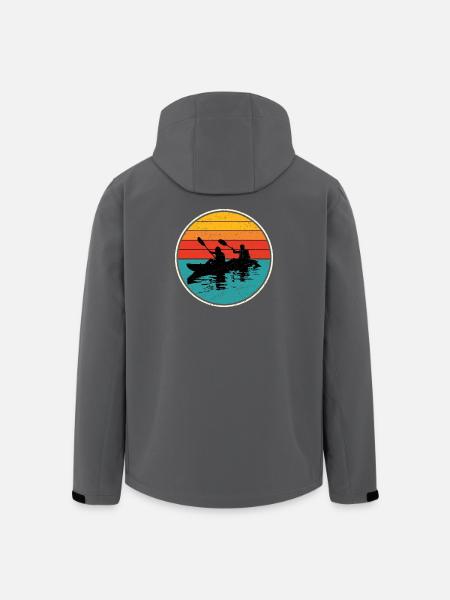 Sunset Kayak Duo Circle - Men’s Recycled Softshell Jacket by Stanley/Stella - anthracite