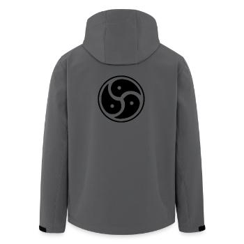 Power & Pride – Triskelion Design - Men’s Recycled Softshell Jacket by Stanley/Stella - anthracite - Back - AI Model Male 185 light (185cm)
