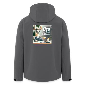 CEO of Chill - Recycelte Männer Softshell-Jacke von Stanley/Stella - Anthrazit - Hinten - AI Model Male 185 light (185cm)