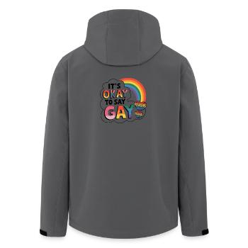 C’est bien de dire gay - Veste softshell homme en polyester recyclé Stanley/Stella - charbon - Dos - AI Model Male 185 light (185cm)