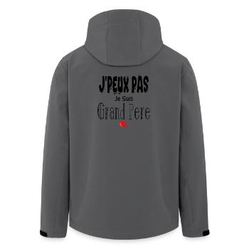 J'Peux Pas Je suis Grand Père - Veste softshell homme en polyester recyclé Stanley/Stella - charbon - Dos - AI Model Male 185 light (185cm)