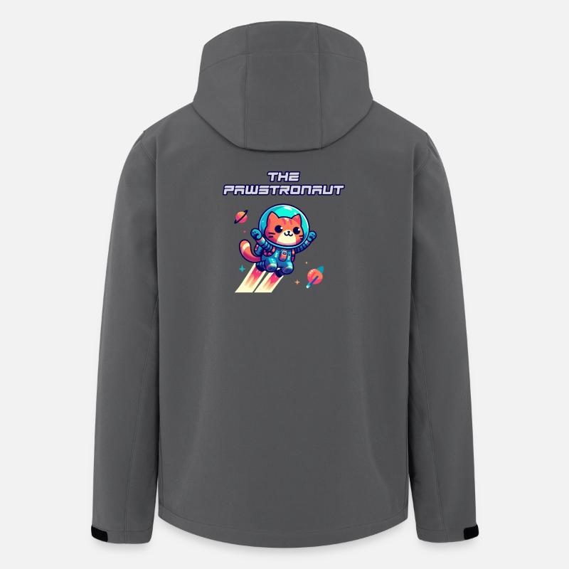 L’astronaute Cat dans l’espace - Veste softshell homme en polyester recyclé Stanley/Stella - charbon