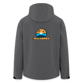 Mallorca Sonnenuntergang - Recycelte Männer Softshell-Jacke von Stanley/Stella - Anthrazit - Hinten - AI Model Male 185 light (185cm)